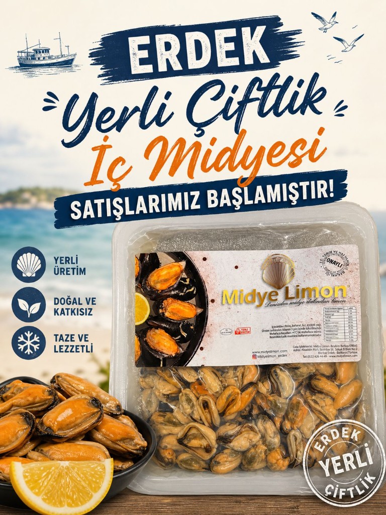 Yerli Çiftlik İç Midye — Midye Limon®